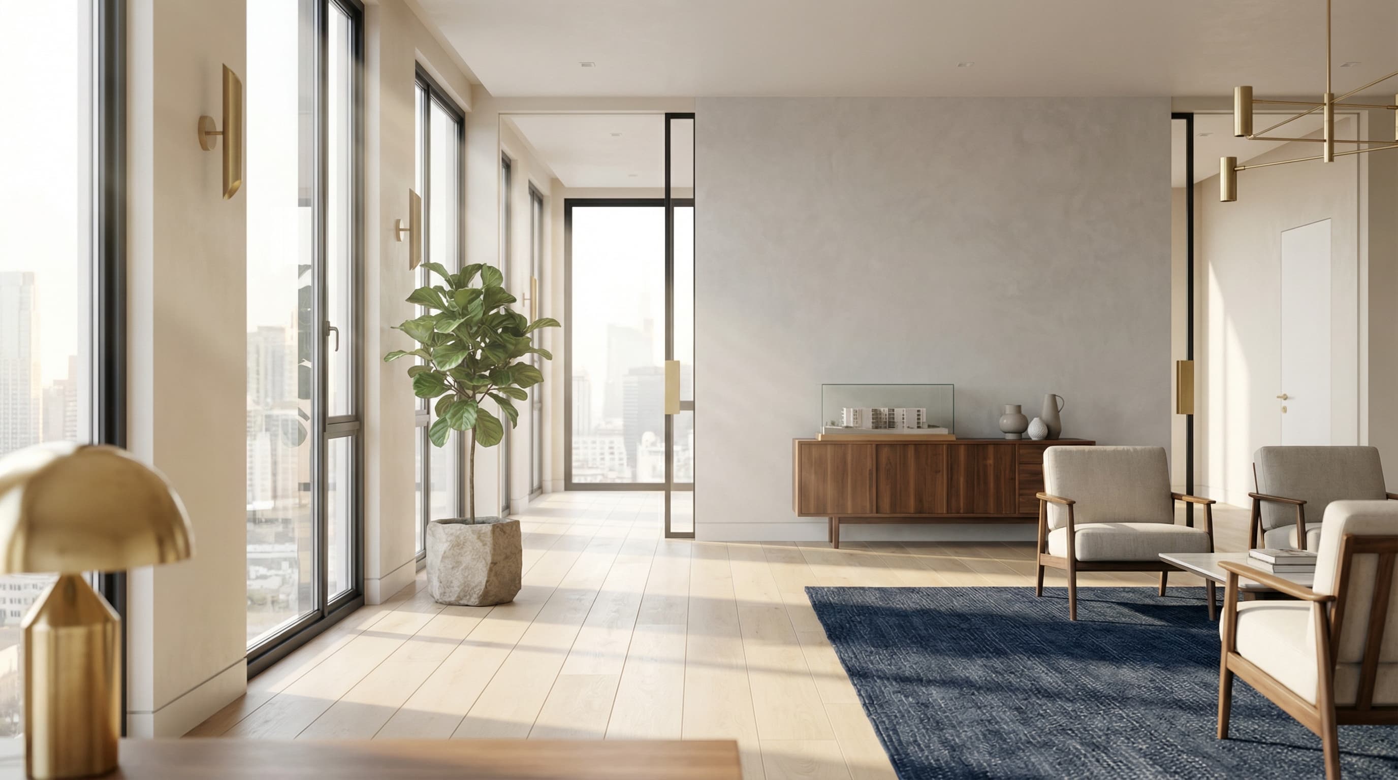 Professional high-end real estate showroom